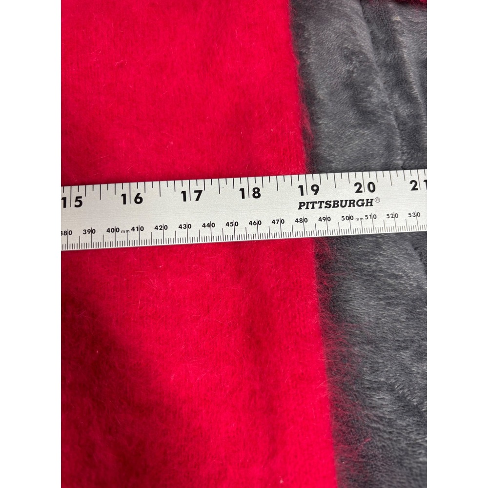 Gigi Vintage red Angora Lambswool Fuzzy V-Neck Button Cardigan Sweater 40 - Picture 4 of 8